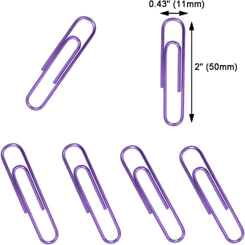 Paper Clips, 100PCS 2" Large Paper Clips (50MM), Durable & Rust Resistant for Office and School Use