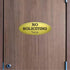 Oval No Soliciting Sign, Dark Brown, Small