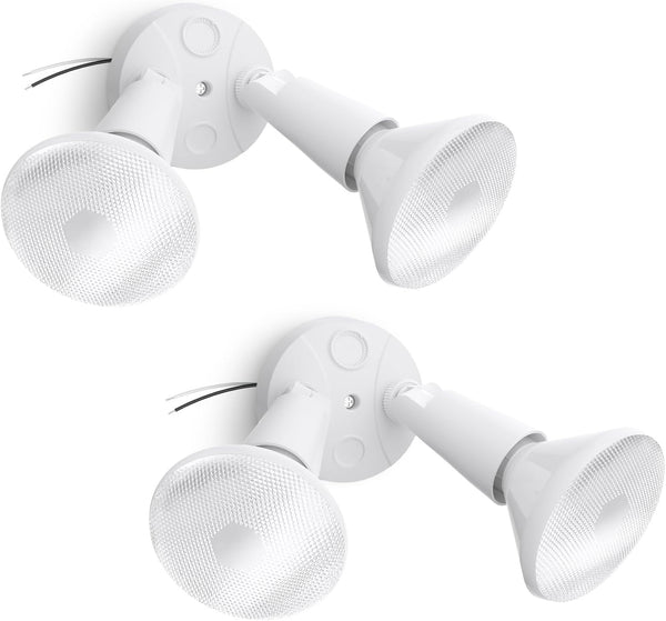 Onforu 2-Pack Adjustable Twin PAR Holder, Outdoor Flood Light Fixture Max 300W