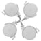 Uonlytech 4pcs 1.5-inch Swivel Rolling Chair Wheels with Brake, White Plastic Office