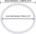 DERNORD Silicone Gasket Tri-clover (Tri-clamp) O-Ring - 4 Inch (Pack of 2)