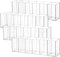 Juexica 4 Pack Clear Pencil Holder, Acrylic 6 Compartments Makeup Brush Organizer for Desk Accessories