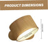 Ginwrek 360 Cordless Wall Lamp Stick on Wall Sconce USB Rechargeable Rotating Magnetic Mounted Lamp Portable Cordless