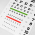 Eye Chart Snellen Wall Chart with Hand Pointer and Eye Occluder for Medical Exams (3 Piece Set)