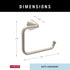 Delta ARV46-DN Arvo Wall Mount Square Open Towel Ring, Bath Hardware Accessory