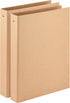 Widen Spine 3 Ring Binder A4 Kraft Organizer 2 Pack, Durable 1.2 Inch Round Ring Binders Fits A4/Letter Size