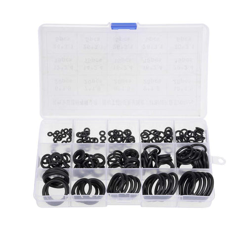 uxcell Nitrile Rubber O-Ring Assortment Kit, 200 Pieces, 15 Sizes Metric Sealing Gasket Set for Plumbing