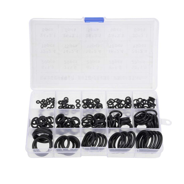 uxcell Nitrile Rubber O-Ring Assortment Kit, 200 Pieces, 15 Sizes Metric Sealing Gasket Set for Plumbing