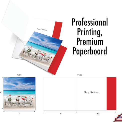 The Best Card Company Variety Pack of 12 Christmas Notecards with Envelopes, Humor Holiday Assortment for Men