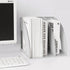SAYEEC Magazine File Holder, 3 Compartment Desktop Organizer for Notebooks and Documents, Gray