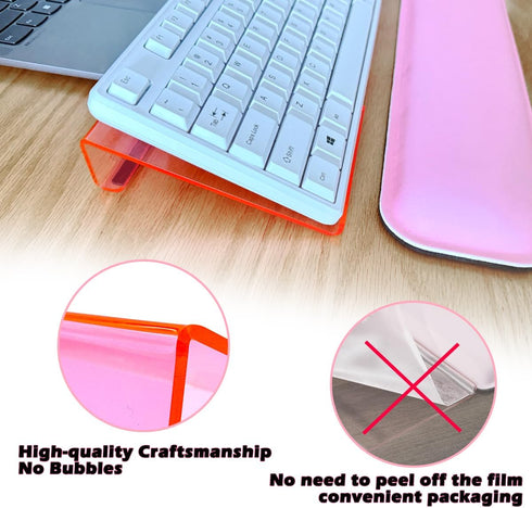 Set Computer Keyboard Wrist Rest Stand for Desktop, Keyboard Holder Easy Typing with Wrist Pad for Office, Home, School