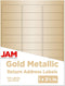 JAM PAPER Standard Mailing Return Address Labels, 1 x 2 5/8, Gold Metallic, 120 Labels/Pack