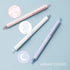 Kaco ROCKET Gel Pens Set, 3 Pieces, 0.7mm Medium Point, 2 Black Ink and 1 Coral Ink, Quick Drying Aesthetic Cute Pens