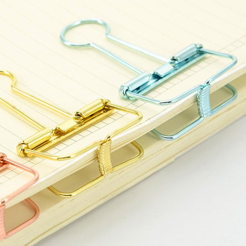 Hollow Out Paper Binder Clip, Invoice Bill Clip, Office Supplies Pack of 20, Bronze