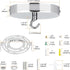 Helunsi 4-3/4 Inch 20lbs Ceiling Canopy Kit, Silver Chandelier Pendant Light Canopy Kit, Ceiling Light Cover Plate