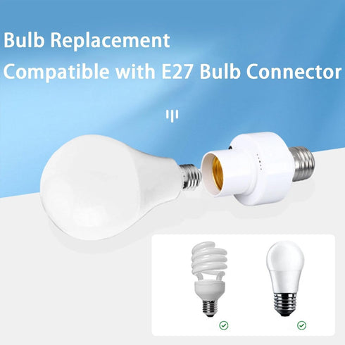 Generic E27 Closet Smart Wireless Lamp Holder - Screw Base Remote Control Socket, Infrared Timer | Lighting Control
