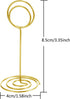 TecUnite Gold Table Number Holder, 3.35 Inch Wire Place Card Holder for Wedding Reception, 24 Pieces
