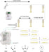 8 (5in1 50LED) keeda Mini Firework String Lights Battery Operated with Remote Control Christmas Hanging String Lights