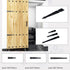 Sonny Brook Hams 4Pcs Decorative Corner Bracket, Black L Shape Sliding Door Barn Door Slab for Garage Gates