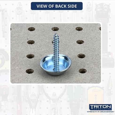 Triton Products 16-Piece Pegboard Mounting and Spacer Kit, Zinc-Plated Steel for Wall and Garage Organization