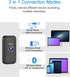 Eyoyo Mini Bluetooth Barcode Scanner with Case, 3-in-1 Portable Bar Code Reader, Bluetooth & USB Wired & 2.4G Wireless,
