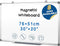 Whiteboard Hanging Magnetic Dry Erase Board, 30 x 20 Inches for Wall Mount, Office, Kitchen, Home