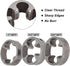 6Pcs PVC Thread Maker Tool Kit, Plastic Pipe Threader with 3 Dies 1/2", 3/4" and 1" NPT Manual Hand Tool