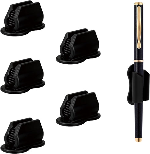 bihijua Adhesive Pencil Holder for Desk, 5PCS Upgraded Adhesive Pen Holder for Clipboard,