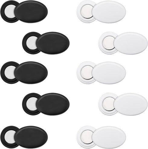 Gosknor 10 Pairs Race Bib Magnets, Oval Race Bib Clips Magnetic Race Bib