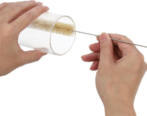 PATIKIL Straw Cleaner Brush Set, 7.5", 8.3", 9.8", 11.2" Stainless Steel for Lab Glass Supplies