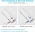 2 Pack 2M Closet Rechargeable LED Strip Lights with Motion Sensor - LUXJET Cool White LED Light Motion Activated, Under