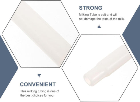 Beaupretty Silicone Milking Tube for Cattle and Sheep, Food Grade Milk Pipe Connector, Portable Manual and Electric