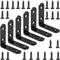 6 Pcs Black L Bracket Corner Braces Stainless Steel 65x65mm Heavy Duty