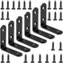 6 Pcs Black L Bracket Corner Braces Stainless Steel 65x65mm Heavy Duty