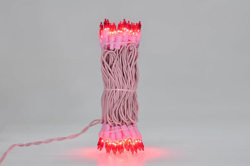 50 Brite Star Lt Designer Series Mini Lights, Pink, Pink Wire