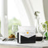Richboom Black Acrylic Mail Holder, Envelope Holder for Desk Countertop, Letter Holder for Home Office School