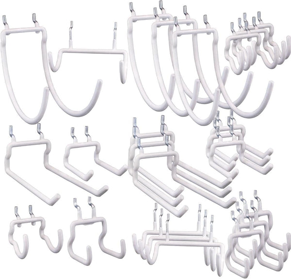 KINOMI 24 Pack Pegboard Hooks Heavy Duty Tool Hooks Peg Board Drill Holder