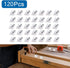 120 Pcs Drawer Wedges, Drawer Bottom Repair Fixing Mending Wedges with Screws, Plastic Angle Code Bracket