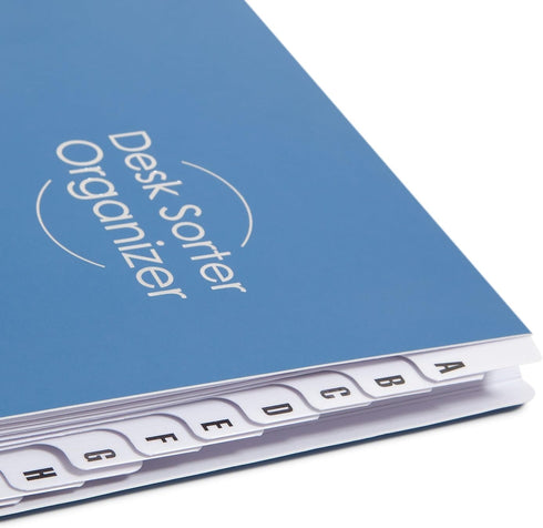 Smead Desk File/Sorter, Alphabetic (A-Z) with 20 Dividers, Letter Size, Dark Blue