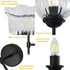 Ioptang 1-Light, Black Wall Sconces Modern Wall Sconce with Clear Glass Flower Shade, Hardwired Wall Mount Light