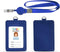 HYCOPROT ID Badge Holder with Lanyard, Heavy Duty Retractable PU Leather Vertical Horizontal Card Holders for Office