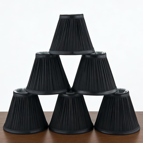 Chandelier Shades Set of 6,Mini Lamp Shade 3" Top x 6" Bottom
