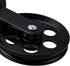 Tsnamay 2Sets Set Black Wall Ceiling Mount Rustic Pulleys for Hanging Lamp,Pulley Wheels for Plug In Pendant Light
