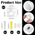 Yuanchu 3 Sets Cable Organiser Clips, Adhesive Cable Holder Clips White Adjustable Magnetic Wire Organiser for Mobile