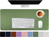 Busnos 47.2" x17" Cute Desk Cover - Mouse Pad, Green Leather Non-Slip Laptop Mat for Desktop