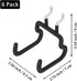 6PCS Pegboard Drill Holder | Pegboard Hooks and Accessories for Tool Storage and Display