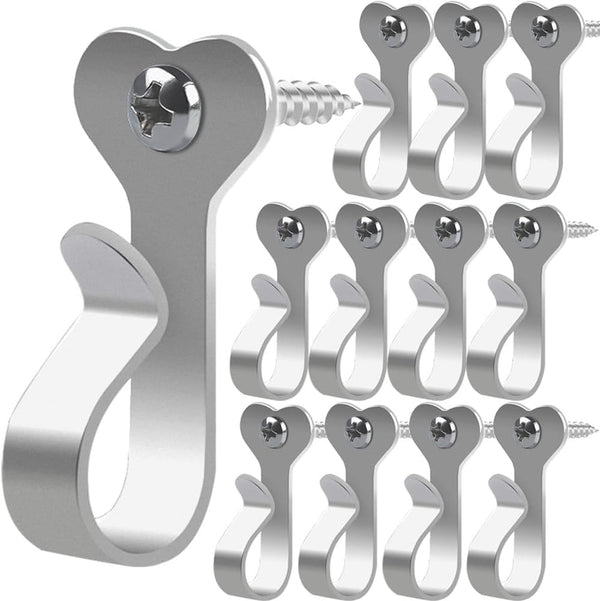 Dreecy 60 Packs String Light Hooks for Outside Stainless Steel Outdoor Light