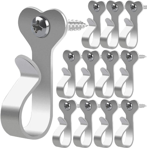 Dreecy 60 Packs String Light Hooks for Outside Stainless Steel Outdoor Light