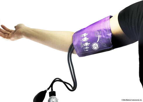 EMI Purple Deluxe Professional Aneroid Sphygmomanometer Manual Blood Pressure Monitor Set