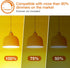 addlon LED Replacement Bulbs, 1W S14, 4 Pack, Waterproof E17 Screw Base for Outdoor LED String Lights, Shatterproof